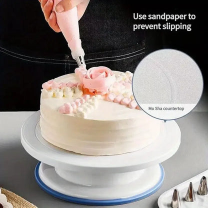 76-Piece Cake Decorating Kit – Cake Turntable, Piping Bags & Icing Tools Set