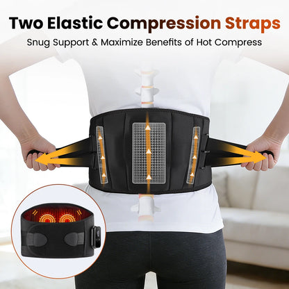Electric Heating Waist Massager – Vibration Hot Compress Lumbar Support Belt