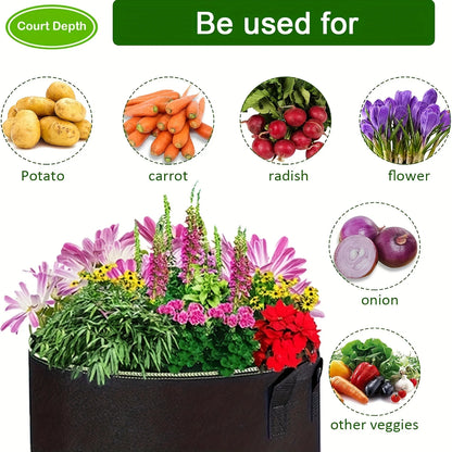5 & 10 Gallon Fabric Grow Bags with Handles – Breathable Planting Pots