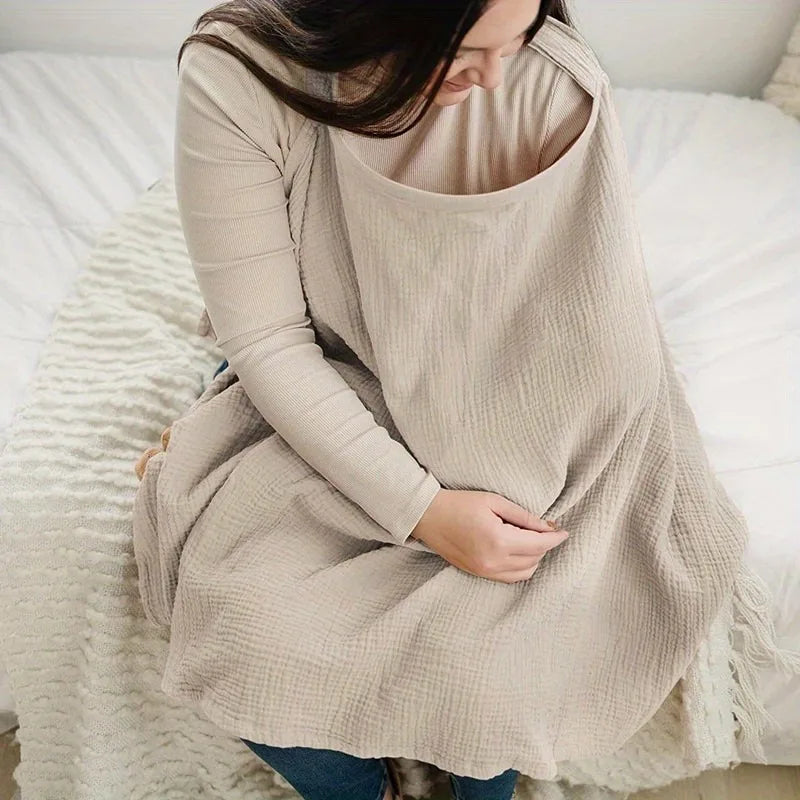 Breathable Nursing Cover Scarf – Lightweight Breastfeeding Cover-Up