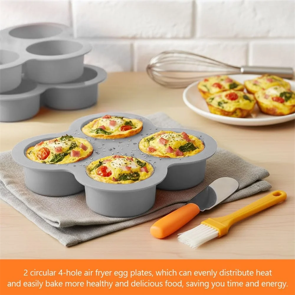 4-Cup Silicone Air Fryer Egg Bite Mould – Non-Stick Muffin & Mini Baking Pan