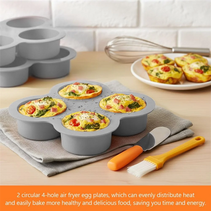 4-Cup Silicone Air Fryer Egg Bite Mould – Non-Stick Muffin & Mini Baking Pan