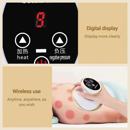Electric Heated Gua Sha & Cupping Massager – Rechargeable Body Massage Device