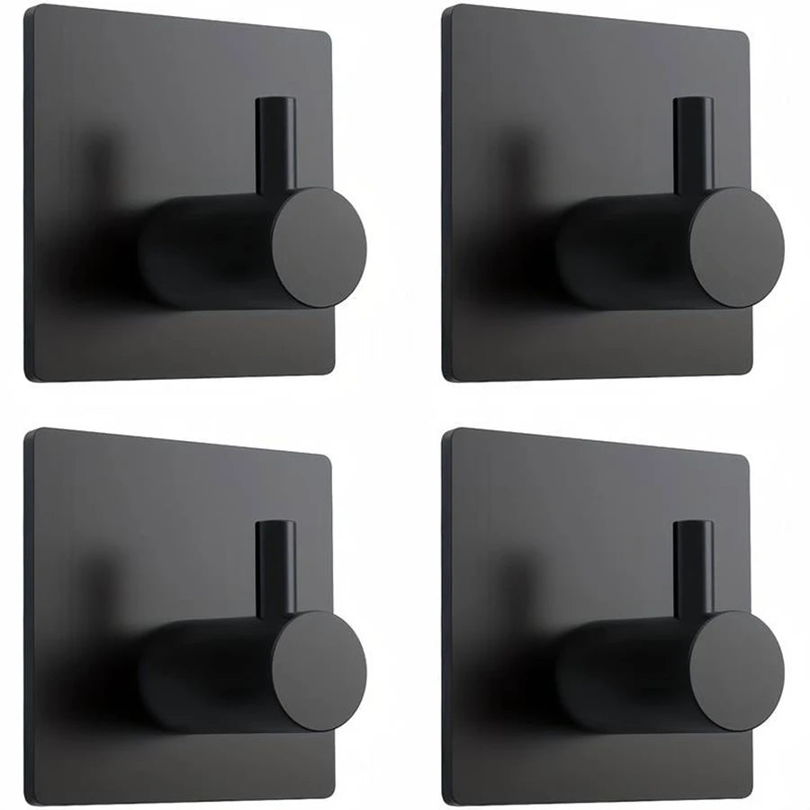 Stainless Steel Adhesive Hooks – No-Drill Wall Hooks for Home Organisation