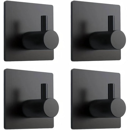 Stainless Steel Adhesive Hooks – No-Drill Wall Hooks for Home Organisation