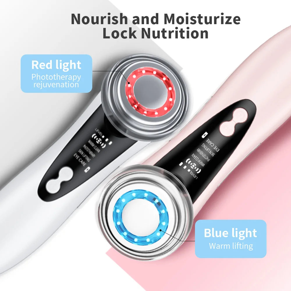 EMS Face Lifting Device – LED Therapy & Hot Compress Massager
