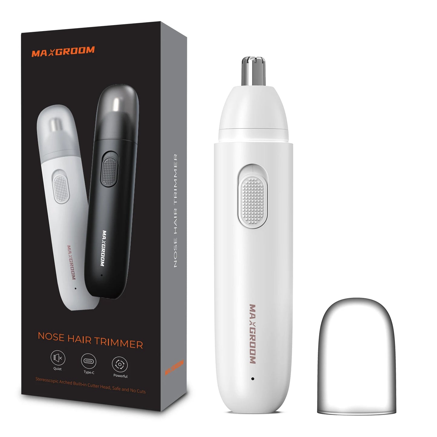 Rechargeable Nose Hair Trimmer with 360° Dual-Blade System