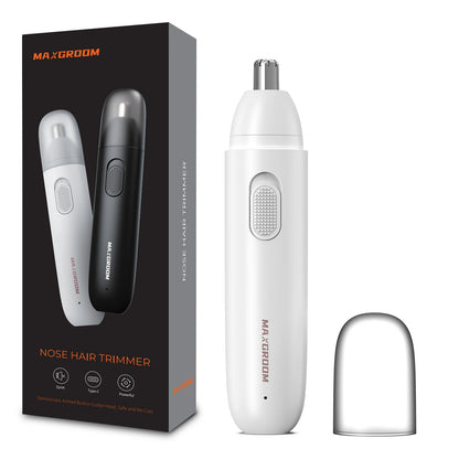 Rechargeable Nose Hair Trimmer with 360° Dual-Blade System