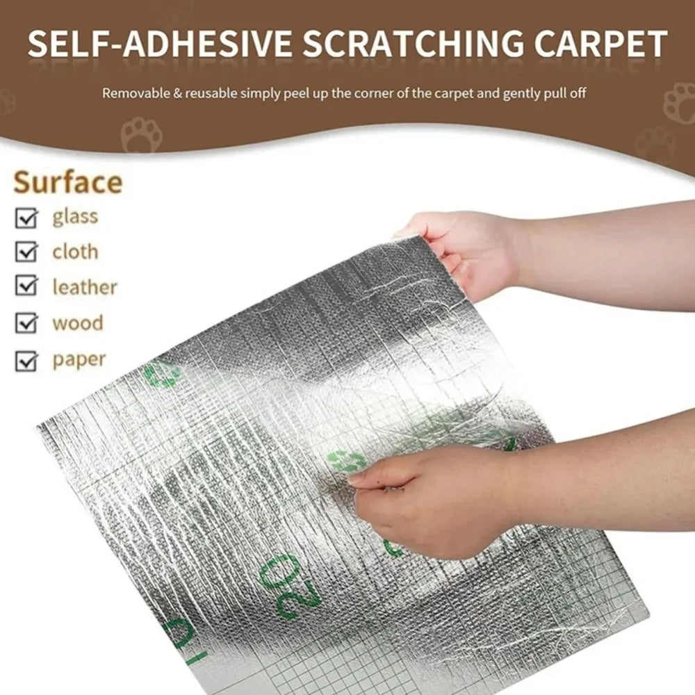 Self-Adhesive Cat Scratching Mat – Trimmable Furniture & Wall Protector
