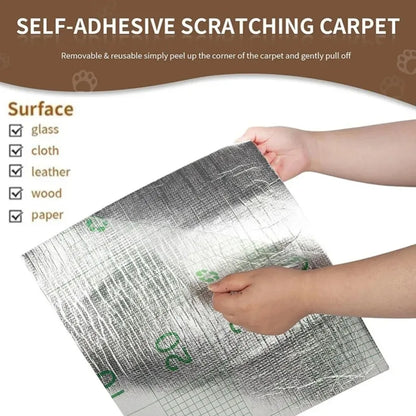 Self-Adhesive Cat Scratching Mat – Trimmable Furniture & Wall Protector