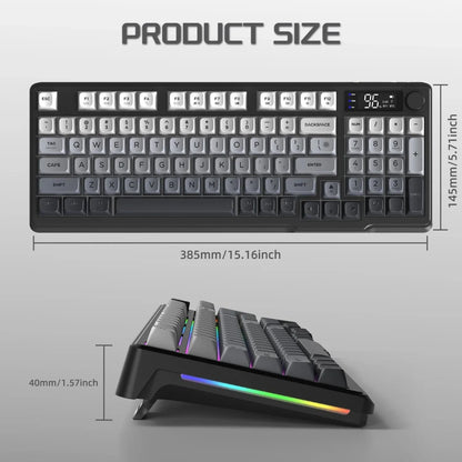 RGB Wireless Gaming Keyboard with Display & Multi-Device Connectivity