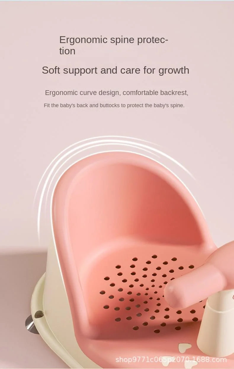 Portable Baby Shower Support Seat – Newborn & Infant Bathing Cushion