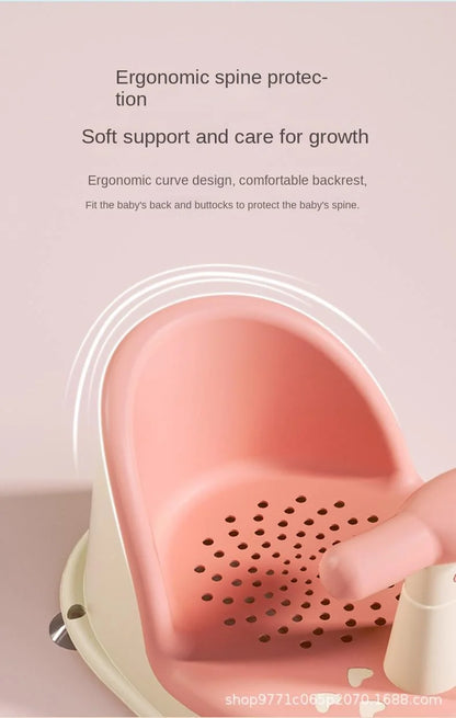 Portable Baby Shower Support Seat – Newborn & Infant Bathing Cushion
