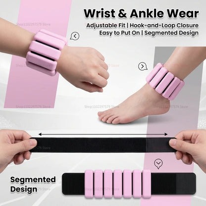 Adjustable Wrist & Ankle Weights – Wearable Resistance Bands for Fitness Training