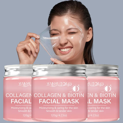 Collagen Overnight Peel Mask – Hydrating Facial Wrap Mask for Day & Night Care