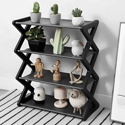 4-Tier X-Shaped Shoe Rack – Space-Saving Storage Organiser