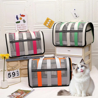 Soft-Sided Pet Carrier Bag – Portable Travel Carrier for Small Dogs & Cats