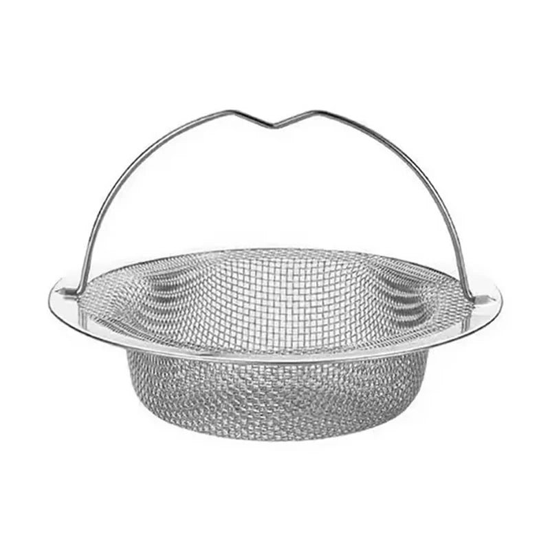 Stainless Steel Drain Hair Catcher – Removable Shower, Bath & Sink Strainer with Handle