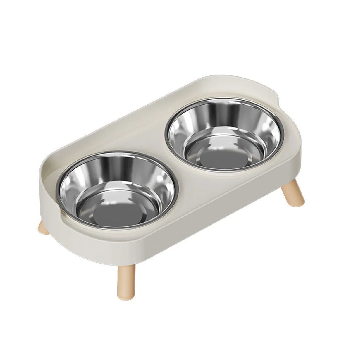 Colourful Stainless Steel Double Pet Bowl – Food & Water Feeding Station for Cats & Dogs