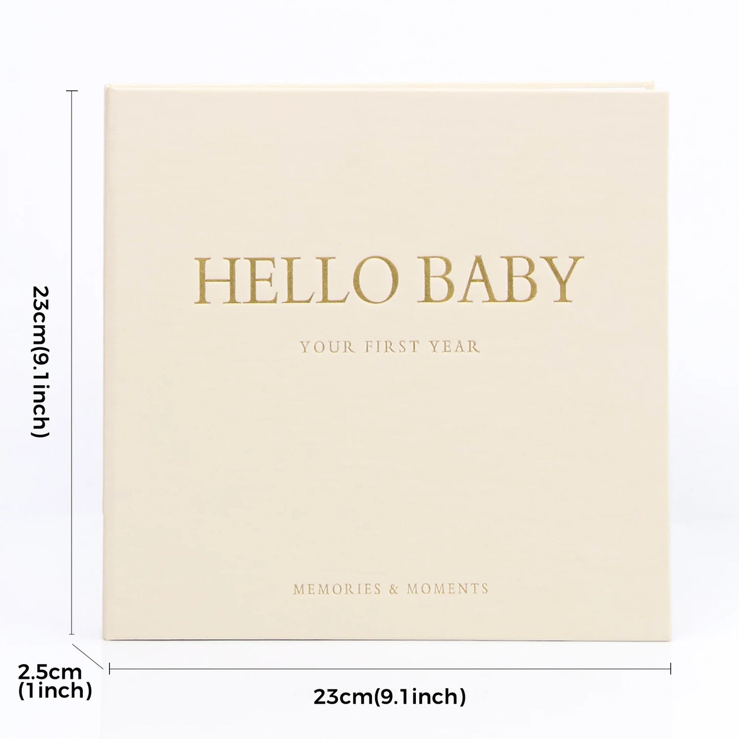 Linen Baby Memory Book – Baby Milestone Journal & Keepsake Album