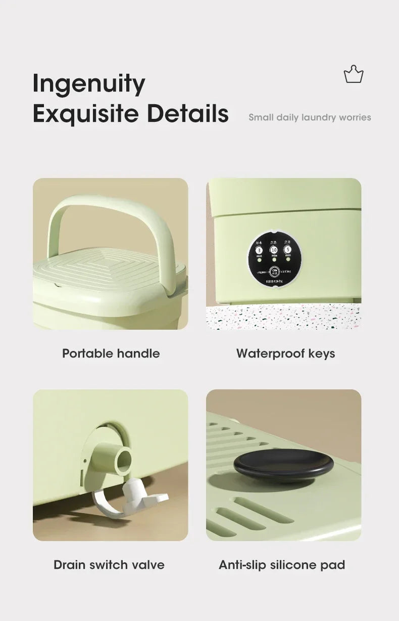 4.5L Portable Folding Washing Machine for Travel & Small Spaces