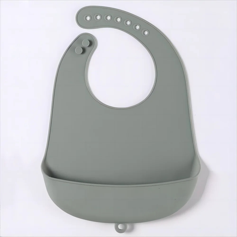Silicone Baby Bib – Waterproof Food Catching Feeding Bib