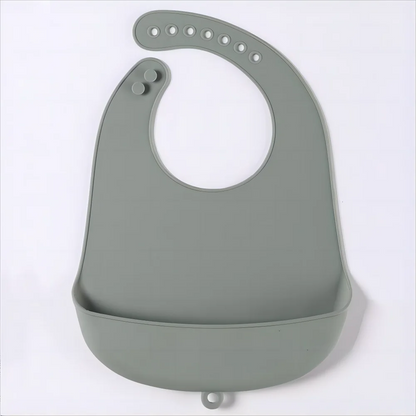 Silicone Baby Bib – Waterproof Food Catching Feeding Bib