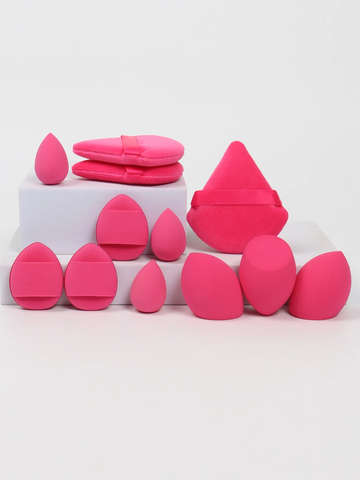 12-Piece Makeup Sponge & Powder Puff Set – Beauty Blenders, Cushion Puffs & Mini Makeup Sponges