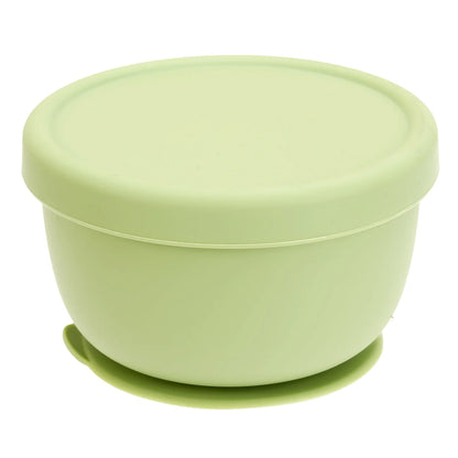 Silicone Baby Suction Bowl with Lid – Portable Feeding & Food Storage Bowl