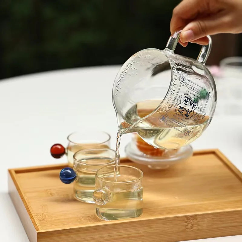 6-Piece Glass Espresso Cup Set with Ball Handles – 100ml Mini Coffee Cups