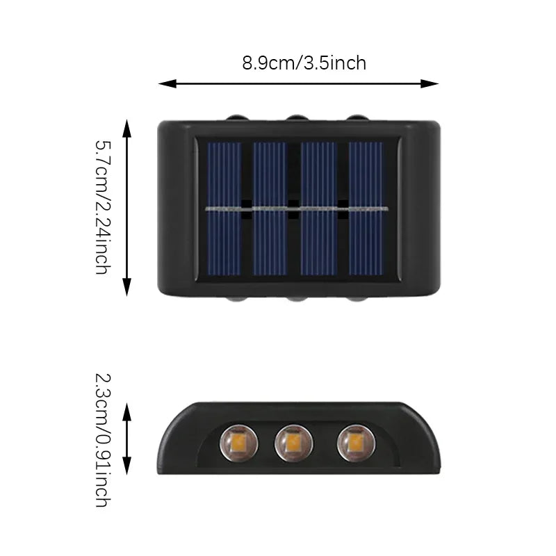 Solar LED Wall Light – Waterproof Up & Down Outdoor Garden Light