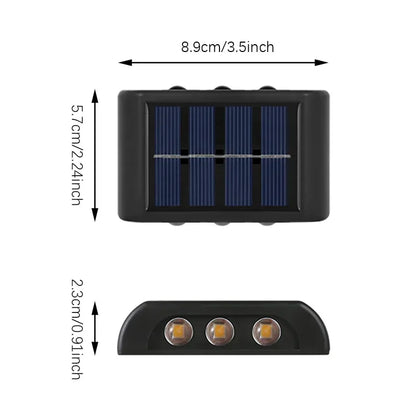 Solar LED Wall Light – Waterproof Up & Down Outdoor Garden Light