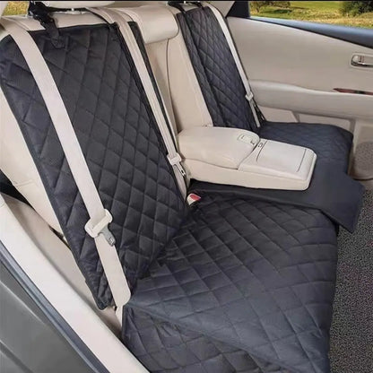 Waterproof Dog Car Seat Cover – Quilted Back Seat Protector with Side Flaps & Seat Belt Openings