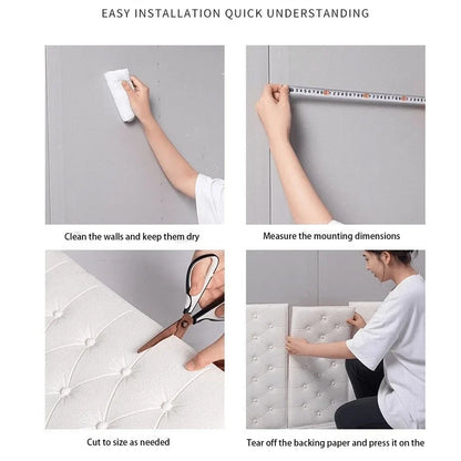 3D Self-Adhesive Foam Wall Stickers (9 colours available)