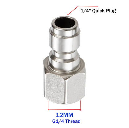 High Pressure Washer Quick Connect Plug & Coupler – Stainless Steel M14, M22 &amp; G1/4 Adapters