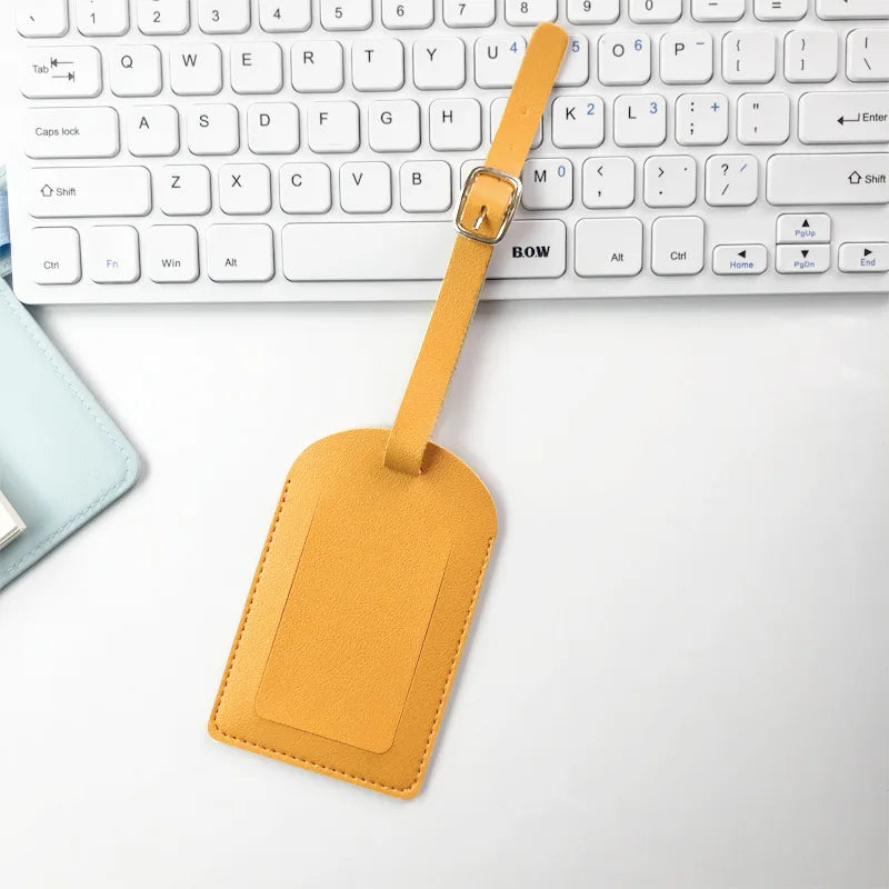 PU Leather Luggage Tag – Travel Suitcase ID Label