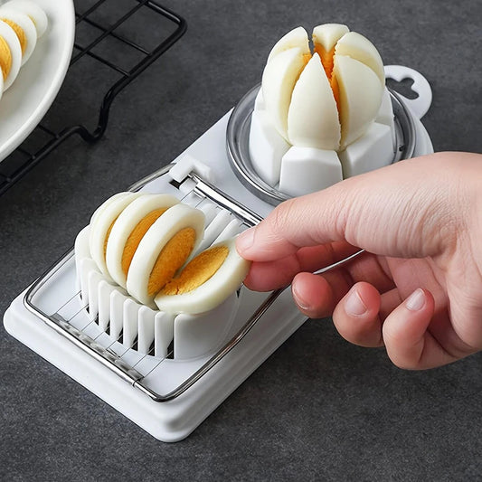 2-in-1 Egg Slicer – Stainless Steel Wire Egg Cutter
