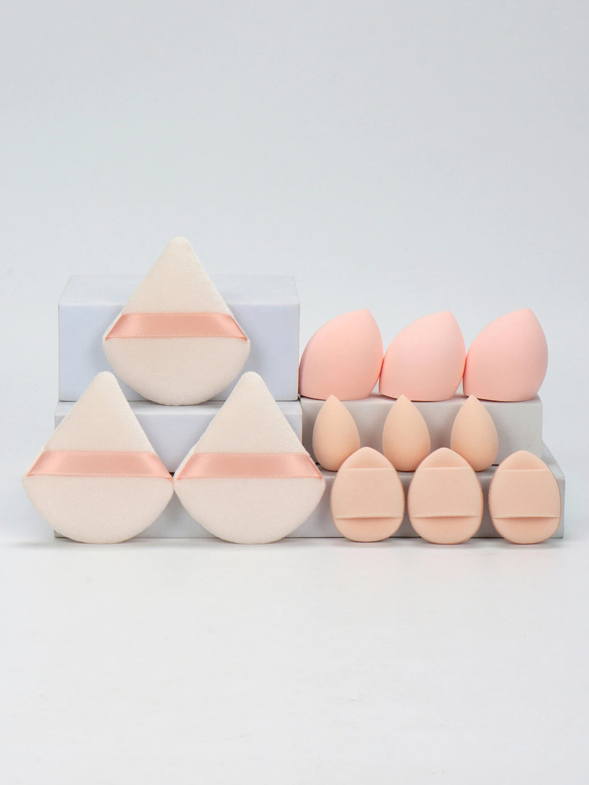 12-Piece Makeup Sponge & Powder Puff Set – Beauty Blenders, Cushion Puffs & Mini Makeup Sponges
