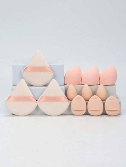 12-Piece Makeup Sponge & Powder Puff Set – Beauty Blenders, Cushion Puffs & Mini Makeup Sponges