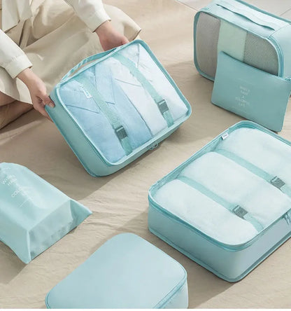 7/10-Piece Travel Packing Cube Set – Suitcase Organisers & Shoe Storage Bags