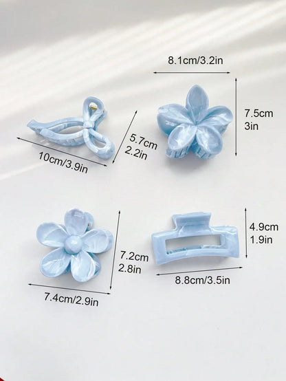 4-Piece Bow Hair Claw Clip Set