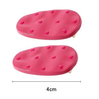 2-Piece Polka Dot Hair Clip Set – Colourful Oval Hair Accessories for Girls