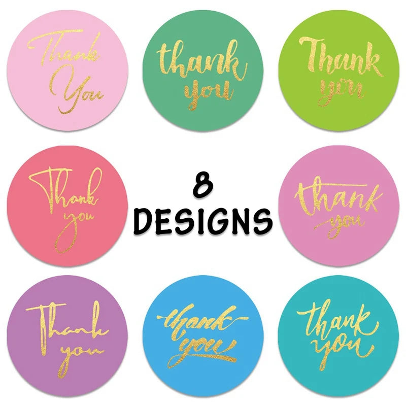 Thank You Stickers – Round Packaging & Gift Sealing Labels