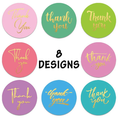 Thank You Stickers – Round Packaging & Gift Sealing Labels