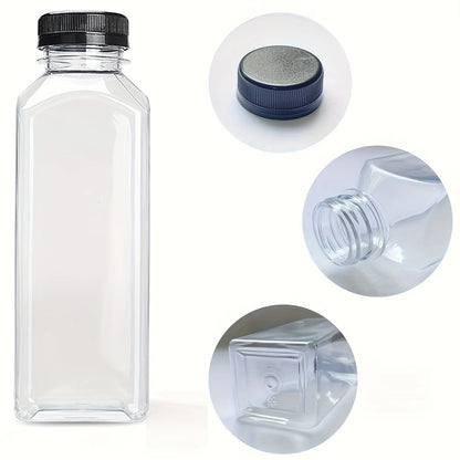 10-Pack Clear Plastic Juice Bottles with Caps – 60ml, 120ml & 150ml