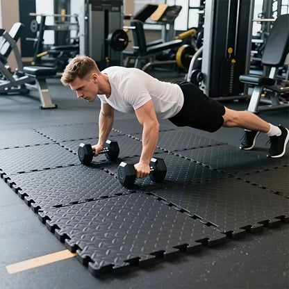 16-Piece EVA Interlocking Gym Floor Mats – 30 × 30cm Non-Slip Exercise & Equipment Protection Tiles