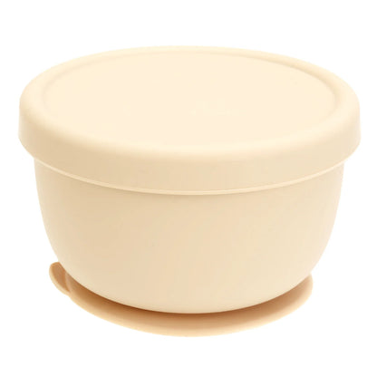 Silicone Baby Suction Bowl with Lid – Portable Feeding & Food Storage Bowl