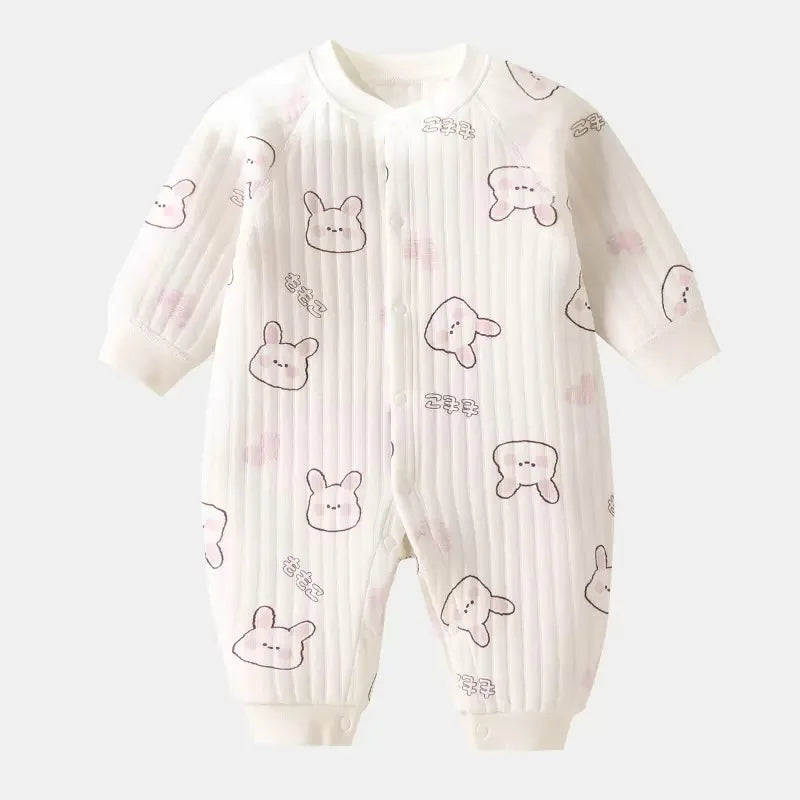 100% Cotton Baby Romper – Long Sleeve Bodysuit for Newborns (0–24 Months)