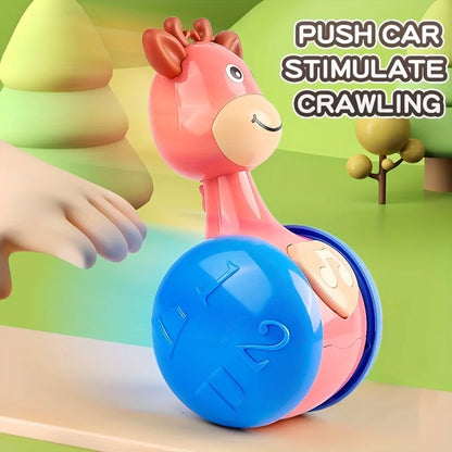 Deer Roly-Poly Tumbler Toy – Wobbling Sound & Movement Toy for Kids