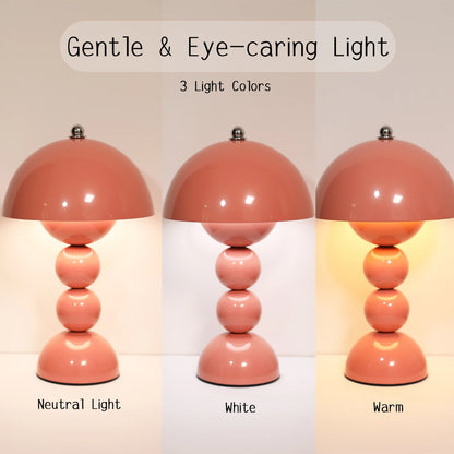 Retro Mushroom Touch Table Lamp – Dimmable Decorative Bedside & Desk Light